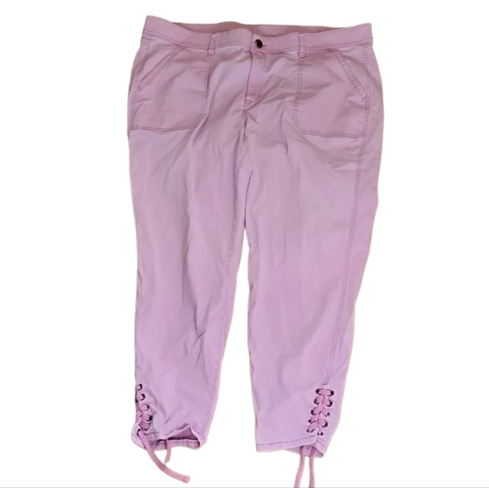 Lane Bryant Pink Cropped Pants